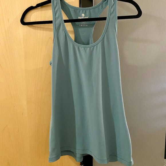 90 DEGREE REFLEX Blue/Green Workout Tank | Medium - Picture 2 of 4
